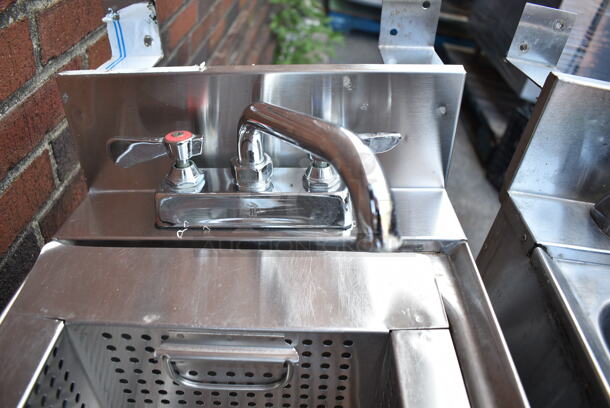 Stainless Steel Commercial Single Bay Sink w/ Faucet, Handles and Strain Insert.  - Image 4 of 4