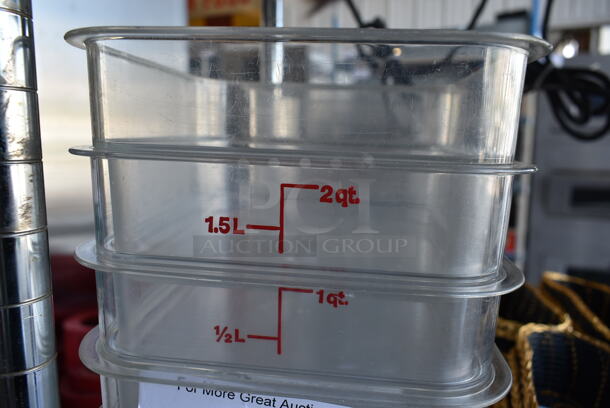 ALL ONE MONEY! Lot of 16 Clear Poly Containers - Image 3 of 4