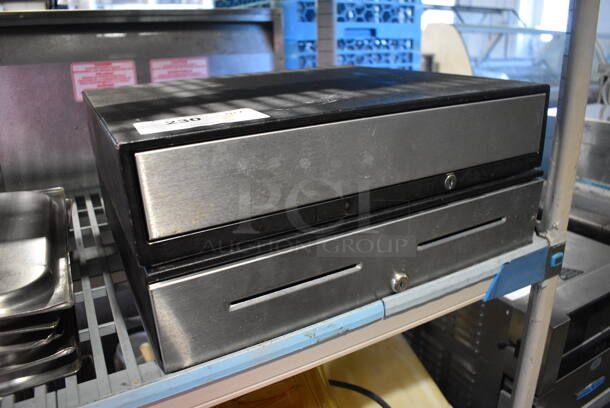 2 Metal Cash Drawers w/ Chrome Finish Face. 18x17x4. 2 Times Your Bid! - Image 2 of 3