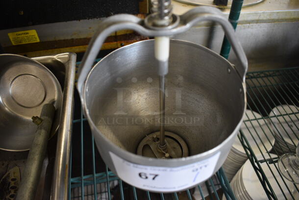 Metal Dough Dropper Hopper. 6.5x6.5x13 - Image 3 of 3