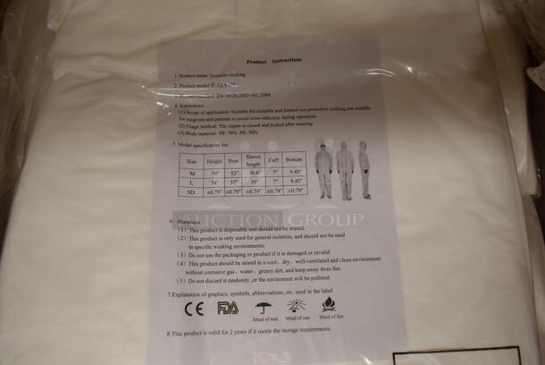 PALLET LOT OF 20 Boxes of BRAND NEW! JL-GLY003 Disposable Medical Coveralls. 20 Times Your Bid! - Image 3 of 7