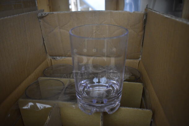 ALL ONE MONEY! Lot of 18 Clear Poly Beverage Tumblers! 3x3x4.5 - Image 1 of 3