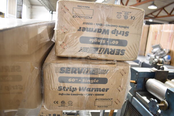2 BRAND NEW IN BOX! ServIt 423SWI60CP Stainless Steel Commercial 60" High Wattage Strip Warmer with Adjustable Infinite Controls and Cord. 120 Volts, 1 Phase. 2 Times Your Bid! - Image 3 of 5
