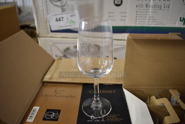 48 BRAND NEW IN BOX! Chef & Sommelier Cabernet Wine Glasses. 2x2x6. 48  Times Your Bid!