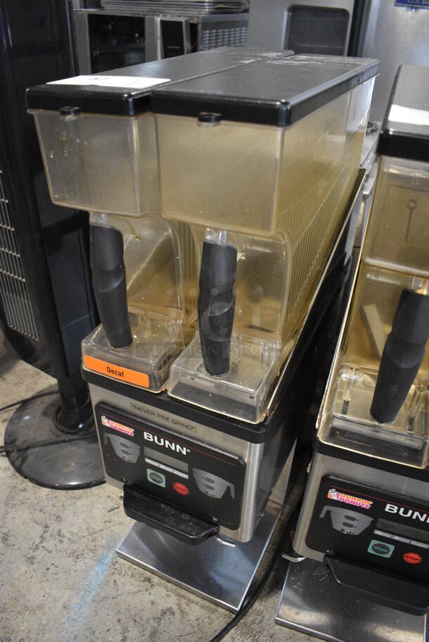 2013 Bunn Model MHG Stainless Steel Commercial Countertop 2 Hopper Coffee Bean Grinder. 120 Volts, 1 Phase. 9.5x16.5x29.5. Tested and Working! - Image 2 of 6