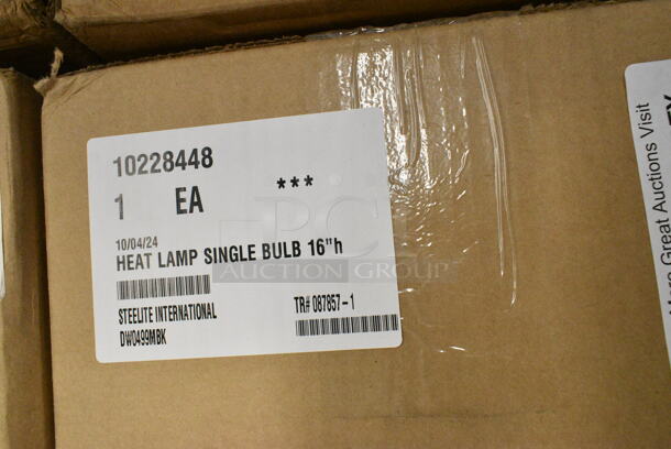 2 BRAND NEW IN BOX! Steelite International DW0499MBK Portable Single Head Heat Lamp. 2 Times Your Bid!  - Image 3 of 4