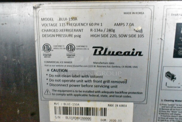 Blue Air BLUI-150A Stainless Steel Commercial Undercounter Self Contained Ice Machine. 115 Volts, 1 Phase.  - Image 7 of 7