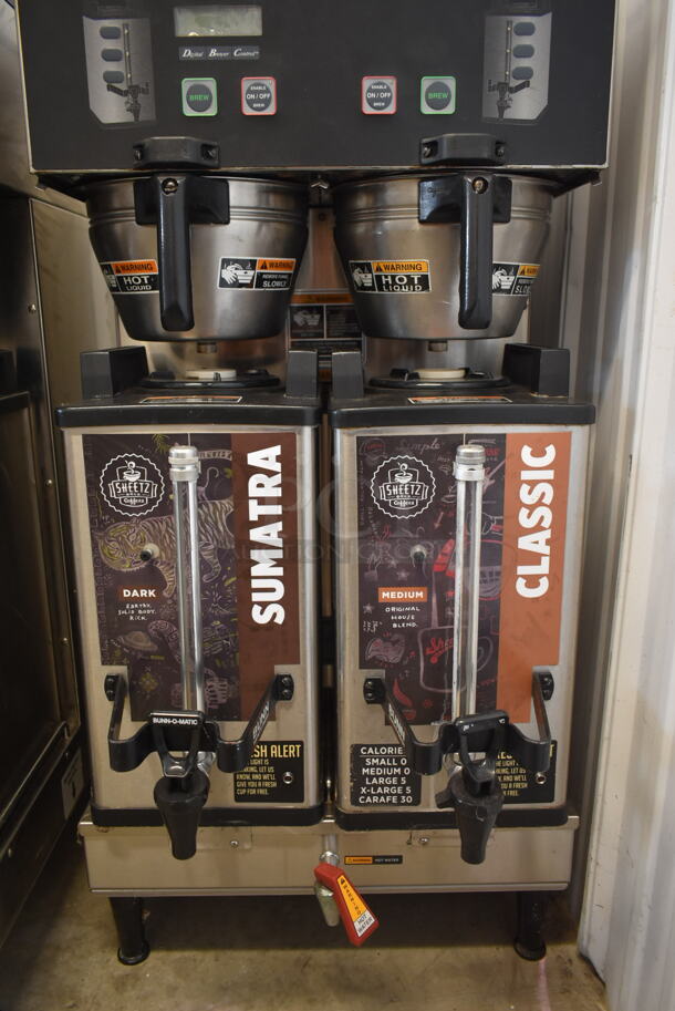 2012 Bunn DUAL SH DBC Stainless Steel Commercial Countertop Coffee Machine w/ Hot Water Dispenser, 2 Satellite Servers and 2 Metal Brew Baskets. 120/240 Volts, 1 Phase. - Image 4 of 6