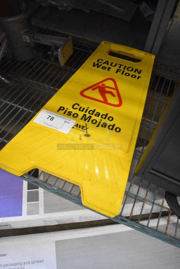 Lavex Yellow Poly Wet Floor Caution Sign. 12x1x24 - Image 3 of 3