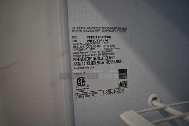 Electrolux FFFH17F4QW0 Metal Single Door Reach In Freezer. 115 Volts, 1 Phase. Tested and Working! - Image 4 of 4