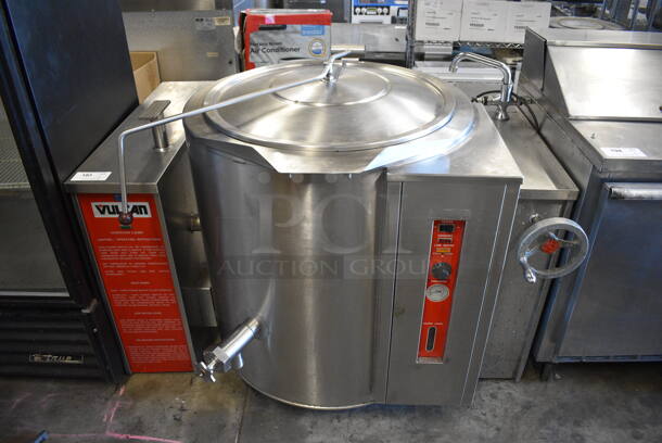 Vulcan-Hart VGLT40 Stainless Steel Commercial Natural Gas Powered Floor Style 40 Gallon Steam Kettle. 56x46x42
