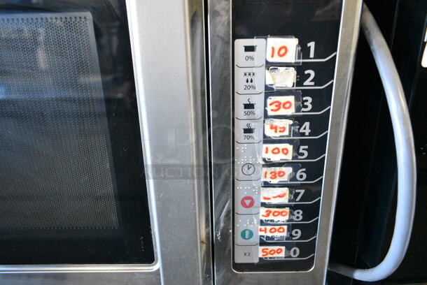 2020 Amana RCS10TS Stainless Steel Commercial Countertop Microwave Oven. 120 Volts, 1 Phase.  - Image 3 of 5