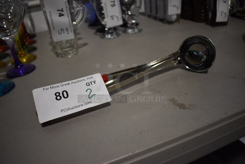 2 Stainless Steel 2 oz Ladles. 12". 2 Times Your Bid!