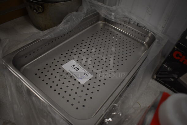 2 BRAND NEW! Stainless Steel Full Size Perforated Drop In Bins. 1/1x2. 2 Times Your Bid! - Image 2 of 2