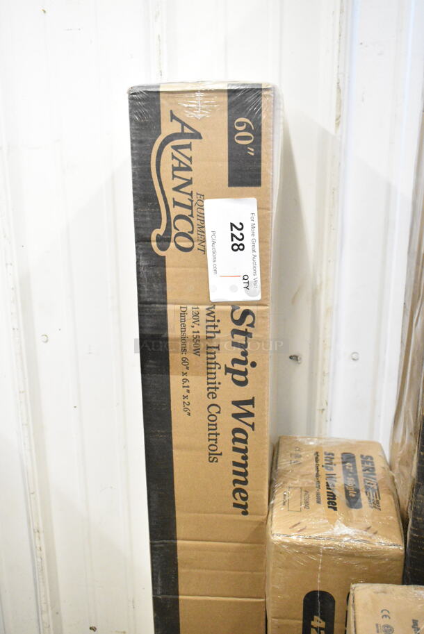 BRAND NEW IN BOX! Avantco 177SW60INCP Stainless Steel Commercial 60" High Wattage Strip Warmer with Infinite Controls. 120 Volts, 1 Phase.  - Image 2 of 3
