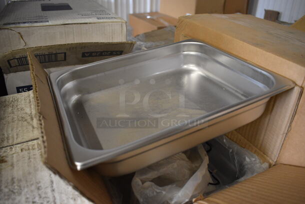 12 BRAND NEW IN BOX! Stainless Steel 1/2 Size Drop In Bins. 1/2x2. 12 Times Your Bid! - Image 2 of 2
