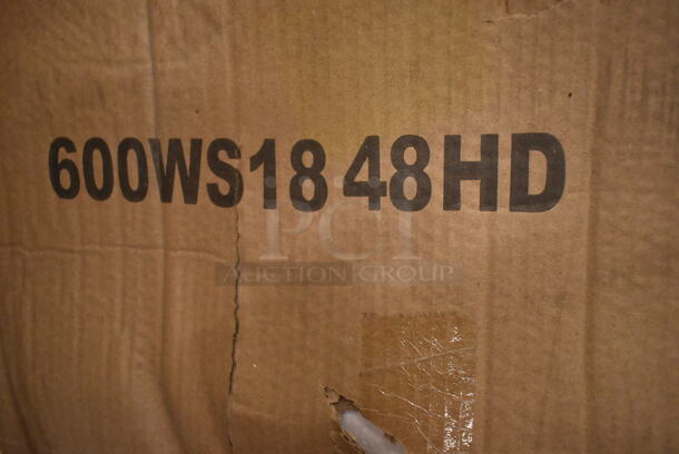 BRAND NEW SCRATCH AND DENT! Regency 600WS1848HD 16 Gauge Stainless Steel 18" x 48" Heavy Duty Wall Shelf - Image 2 of 2