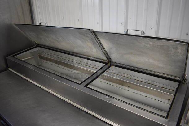Beverage Air Model DP67 Stainless Steel Commercial Pizza Prep Table on Commercial Casters. 115 Volts, 1 Phase. 67x33x44. Tested and Working! - Image 5 of 8