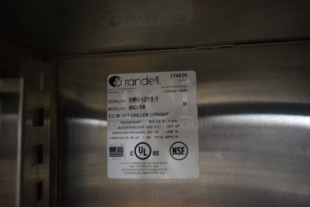 2014 Randell BC-18 Stainless Steel Commercial Blast Chiller. 115/230 Volts, 1 Phase.  - Image 7 of 7