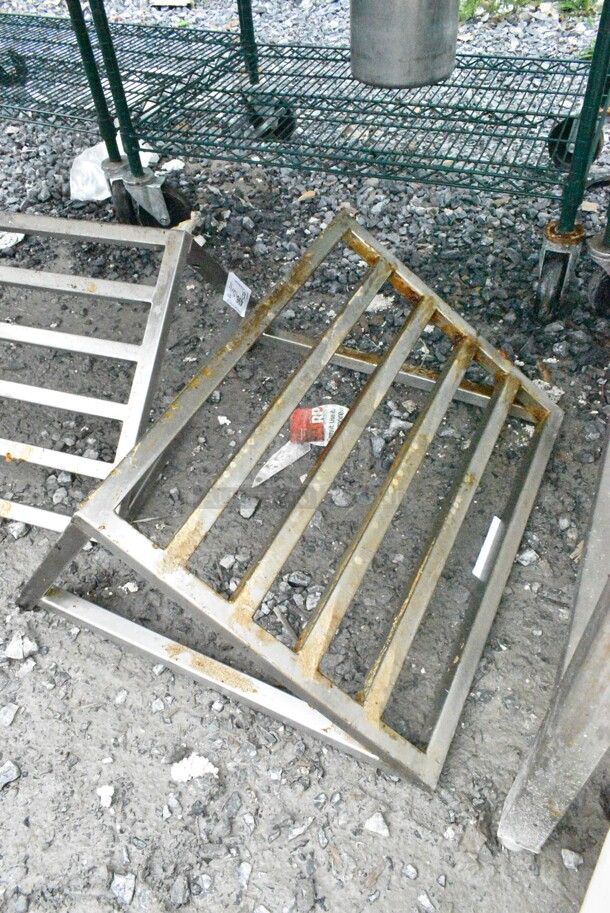 2 Metal Dunnage Style Wall Mount Shelf. 36x18x14.5, 24x18x14.5. 2 Times Your Bid! - Image 2 of 5