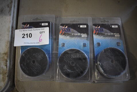 6 BRAND NEW! Shark 3" Cut Off Wheels. 6 Times Your Bid!