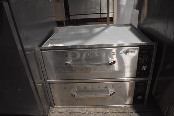 Hatco Stainless Steel Two Door Food Warmer With Pull Out Drawers. 115V Can't Test Due To Cut Cord