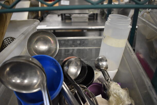 ALL ONE MONEY! Lot of Various Utensils Including Ladles, Whisks and Scoopers in Clear Poly Bin! - Image 3 of 4