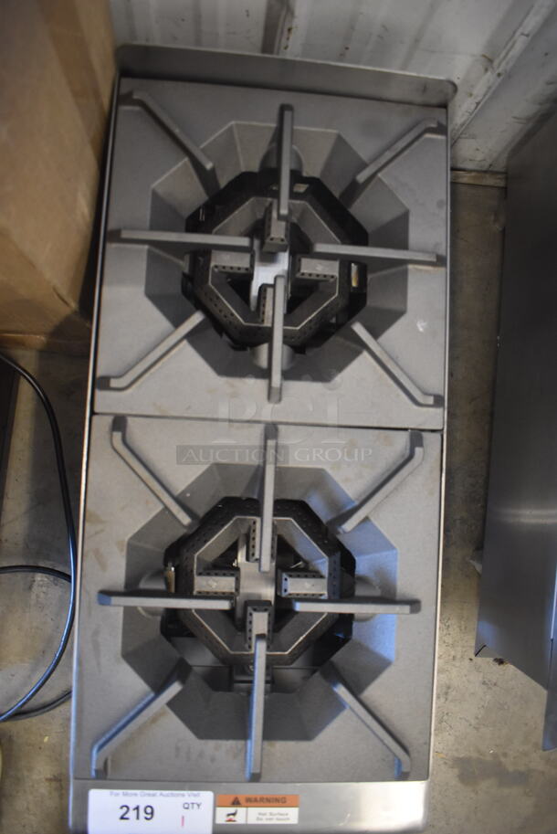 LIKE NEW AND USED A FEW TIMES! CPG 351RCCPG 12 NL Stainless Steel Commercial Countertop Natural Gas Powered 2 Burner Range. Tested and Working! - Image 4 of 6