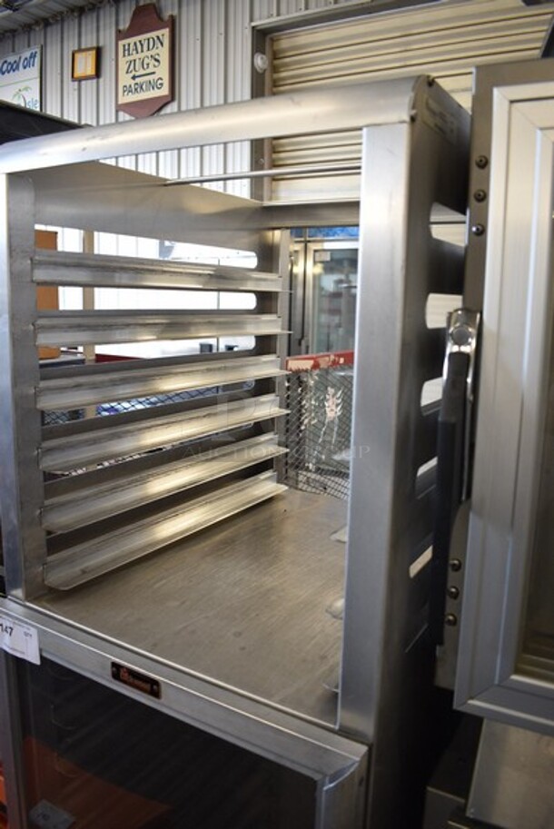 Lockwood Metal Commercial Enclosed Pan Transport Rack w/ Half Size View Through Door on Commercial Casters. 23x30x71 - Image 5 of 5