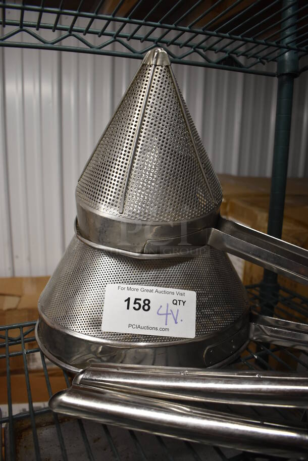 4 Various Metal Strainers; 2 China Cap and 2 Chinois. Includes 20x10x10. 4 Times Your Bid! - Image 2 of 4