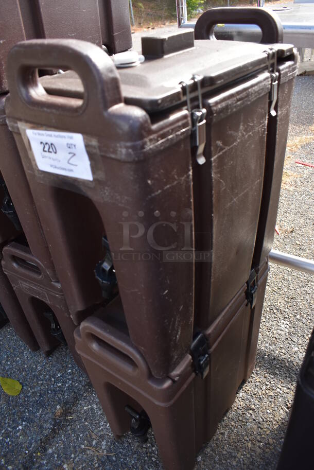 2 Cambro 250LCD Brown Poly Insulated Beverage Holder Dispensers. 9x16.5x18. 2 Times Your Bid! - Image 2 of 10