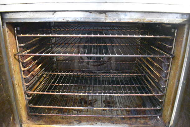 2 Blodgett Stainless Steel Commercial Electric Powered Full Size Convection Ovens w/ Solid Doors, Metal Oven Racks and Thermostatic Controls. 208-220 Volts, 3 Phase. 38x39x65. 2 Times Your Bid! - Image 8 of 8