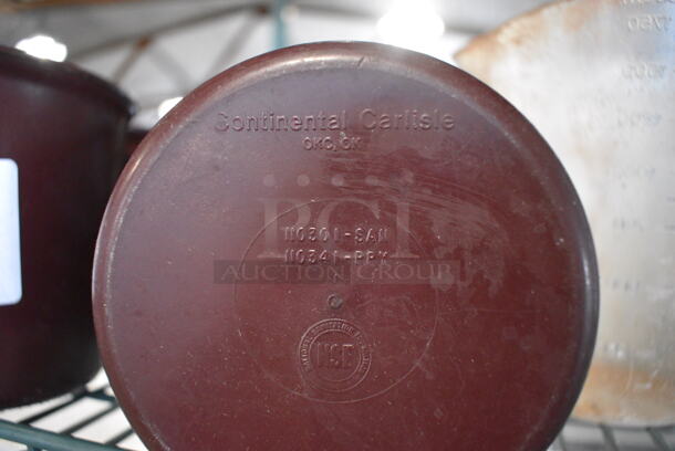 ALL ONE MONEY! Lot of 10 Carlisle Poly Maroon Cylindrical Bins! 5x5x5 - Image 4 of 4