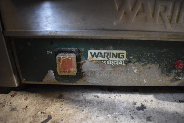 Waring Stainless Steel Commercial Countertop Electric Powered Panini Press w/ Thermostatic Controls. 19x19x12. Tested and Working! - Image 7 of 7