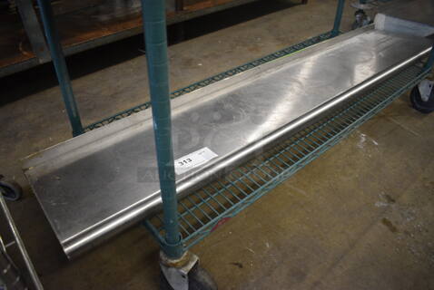 Stainless Steel Shelf w/ Wall Mount Brackets. 60x12x8