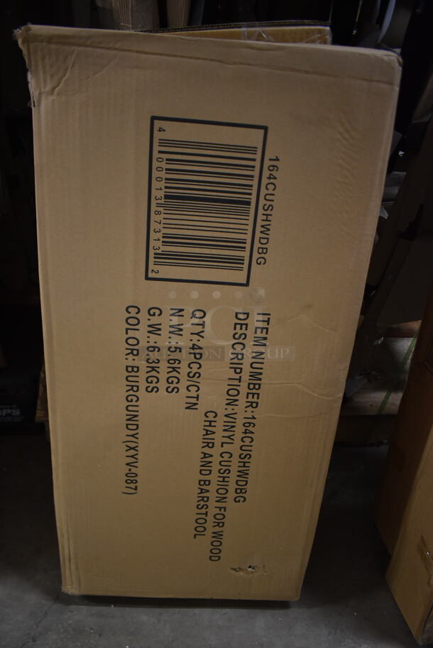 17 BRAND NEW! Lancaster Table & Seating 164CLADBLKFR Black Finish Ladder Back Chair with Vinyl Padded Seat - Detached. 17 Times Your Bid! - Image 3 of 5
