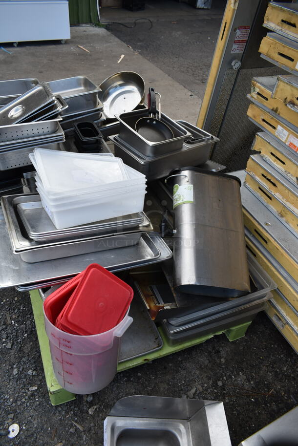 ALL ONE MONEY! PALLET LOT of Various Stainless Steel Drop In Bins and Poly Bins. - Image 4 of 4
