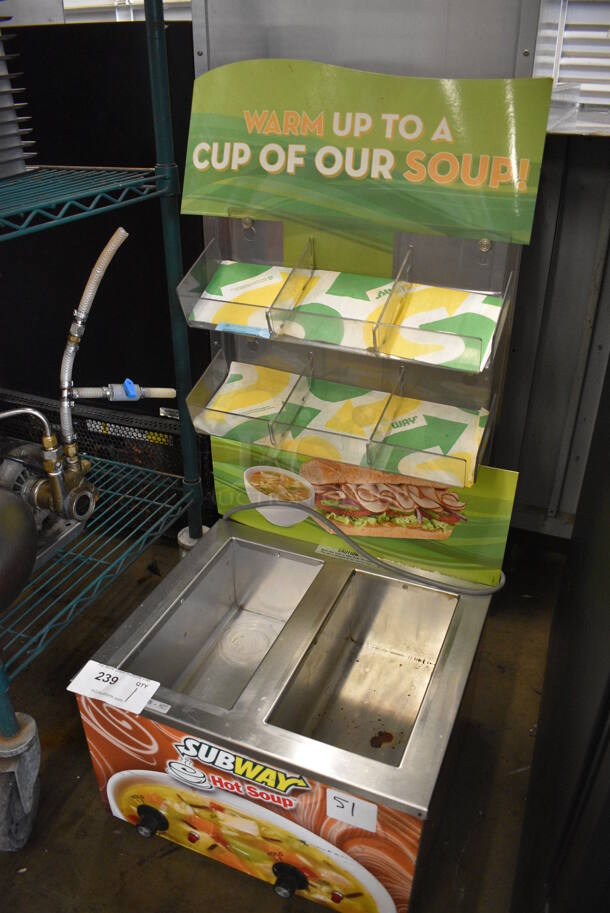 Duke Model CSW-2-T-AM Stainless Steel Commercial Countertop 2 Well Food Warmer w/ Poly 2 Tier Rack. 120 Volts, 1 Phase. 18x16x38. Tested and Working! - Image 2 of 5