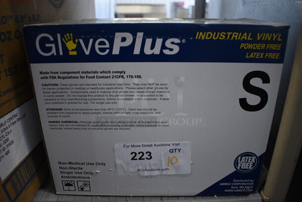 10 BRAND NEW BOXES of Give Plus Industrial Vinyl Powder Free Non Sterile Small Gloves. 10 Times Your Bid! - Image 4 of 4