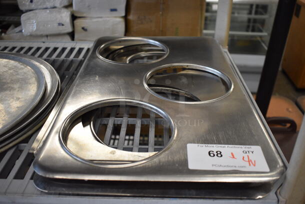 ALL ONE MONEY! Lot of 4 Various Stainless Steel Adaptor Plates. Includes 13x21. 