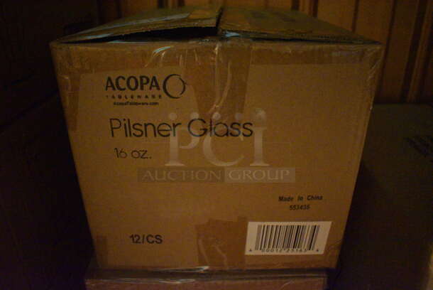 2 Boxes of 12 BRAND NEW Acopa 16 oz Pilsner Glasses. 3x3x8. 2 Times Your Bid! (bar) - Image 3 of 3