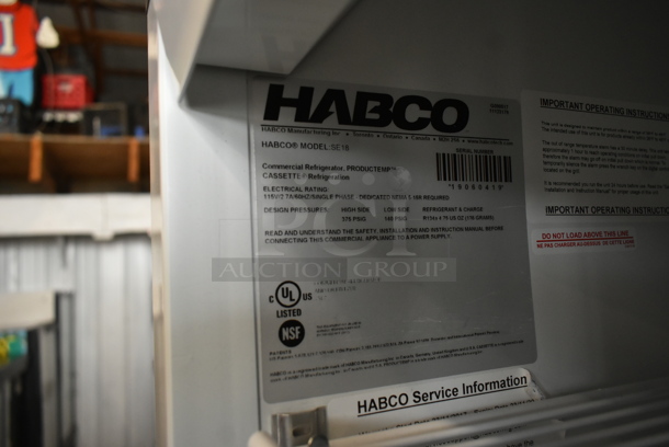 2019 Habco SE18 Metal Commercial Single Door Reach In Cooler Merchandiser w/ Poly Coated Racks. 115 Volts, 1 Phase. Tested and Working! - Image 5 of 5