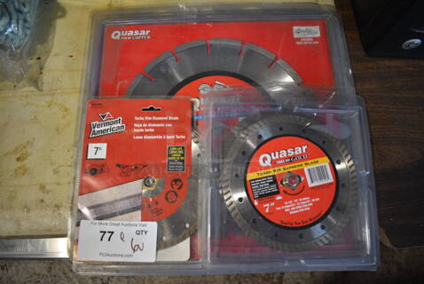 ALL ONE MONEY! Lot of 6 Various BRAND NEW! Quasar Blades; Three 7" and Three 12" 