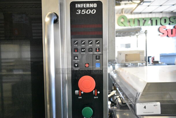 2 Hardt Model Inferno 3500 Stainless Steel Commercial Natural Gas Powered Rotisserie Ovens on Commercial Casters. Each Oven Has a 40 Bird Capacity. 76,000 BTU. 2 Times Your Bid! - Image 7 of 12