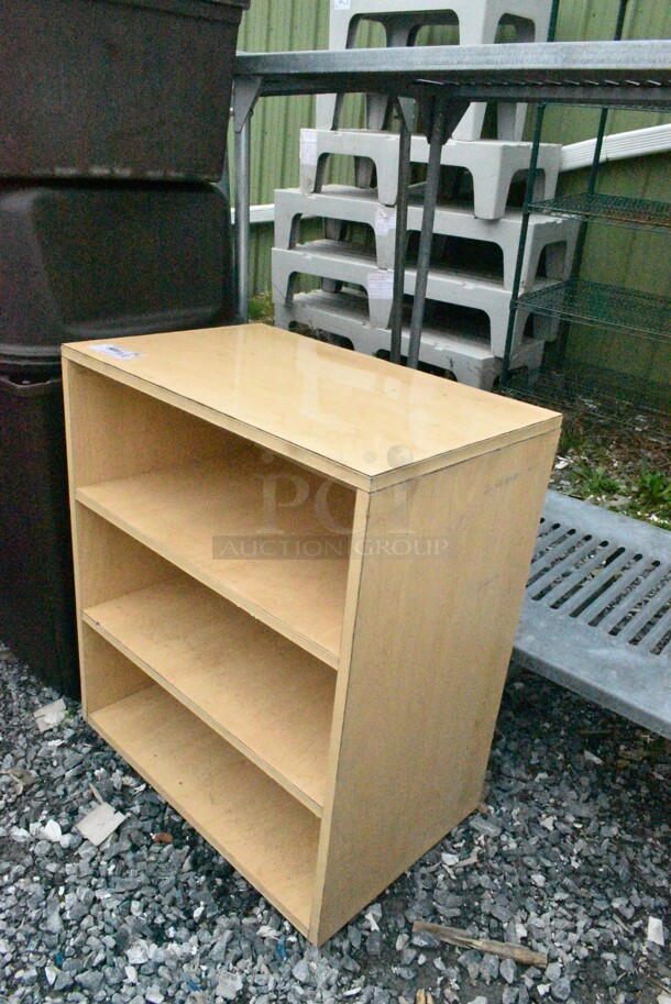 Wood Pattern Shelving Unit - Image 3 of 4