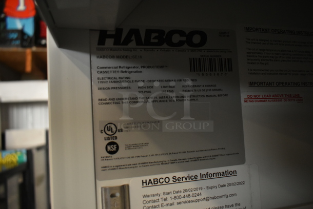 2019 Habco SE18 Metal Commercial Single Door Reach In Cooler Merchandiser w/ Poly Coated Racks. 115 Volts, 1 Phase. Tested and Working! - Image 4 of 4