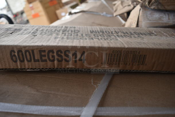 BRAND NEW SCRATCH AND DENT! 4 Regency 600LEGSS14 18 1/2" Stainless Steel Leg for Sinks - Image 2 of 3
