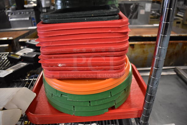 ALL ONE MONEY! Lot of Various Poly Lids and Trays - Image 3 of 3