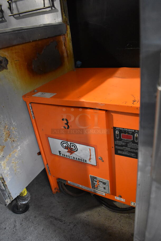 GNB OTC1112-600S1 Ferrocharger Industrial Battery Charger in Orange. 240 V/1 Phase.  - Image 3 of 6