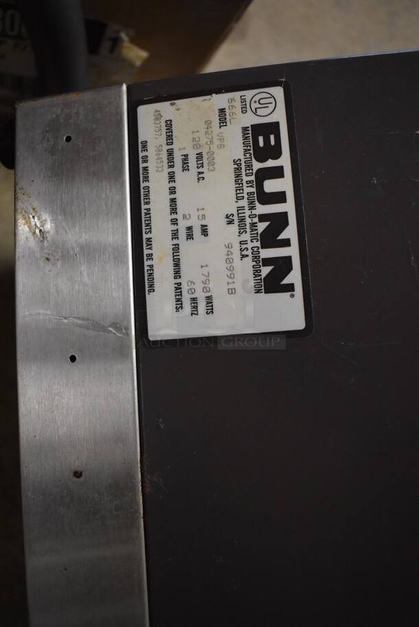 Bunn VPS Stainless Steel Commercial Countertop 3 Burner Coffee Machine. 120 Volts, 1 Phase. 23x8x19 - Image 6 of 6